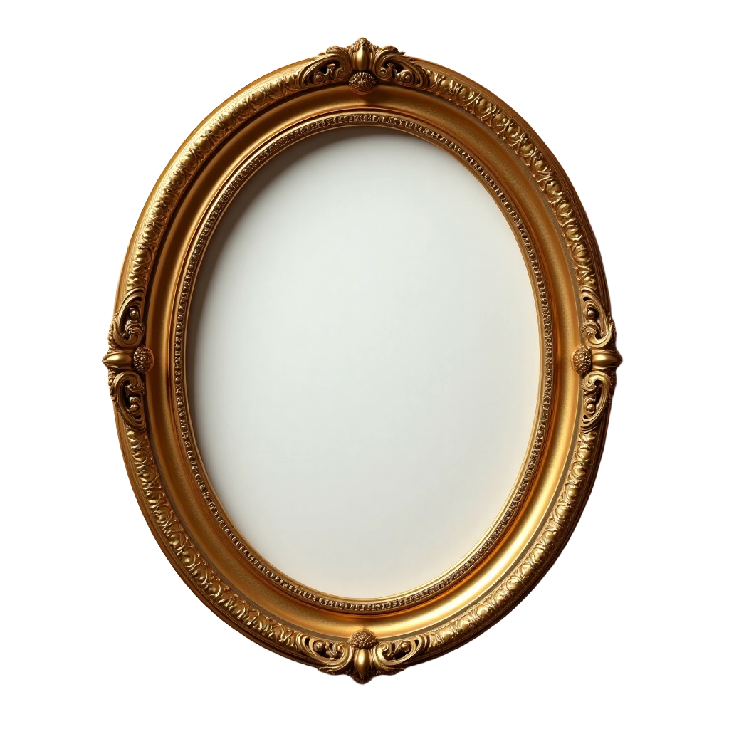 Golden Oval Frame